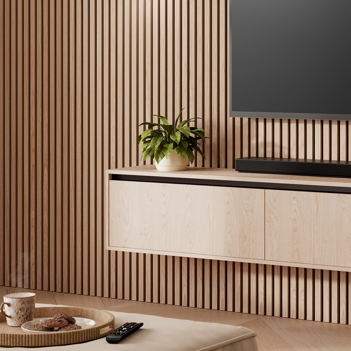 SlatWall Natural Oak Acoustic Panel | Naturewall – Naturewall US