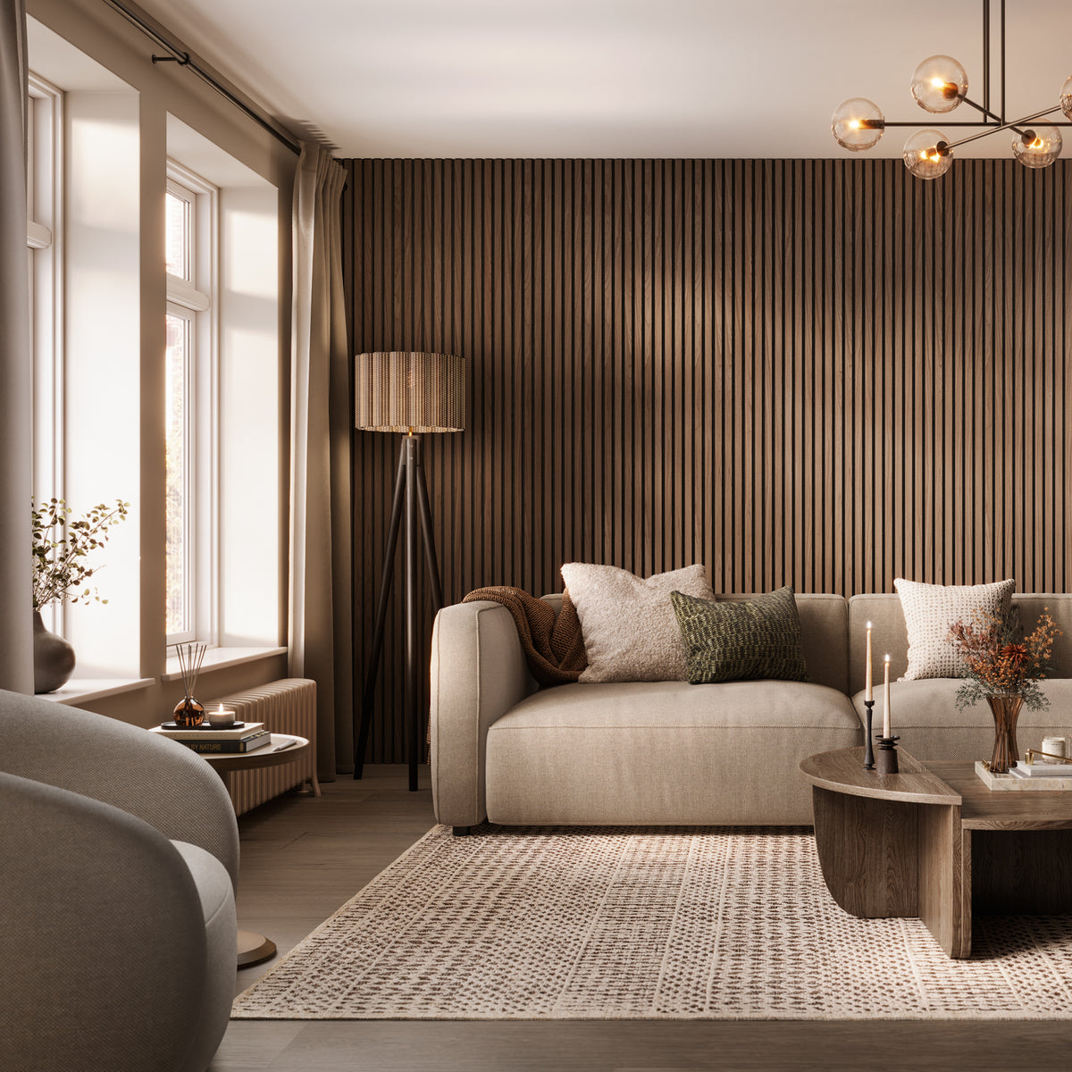 SlatWall Oiled Walnut Acoustic Panel | Naturewall – Naturewall US
