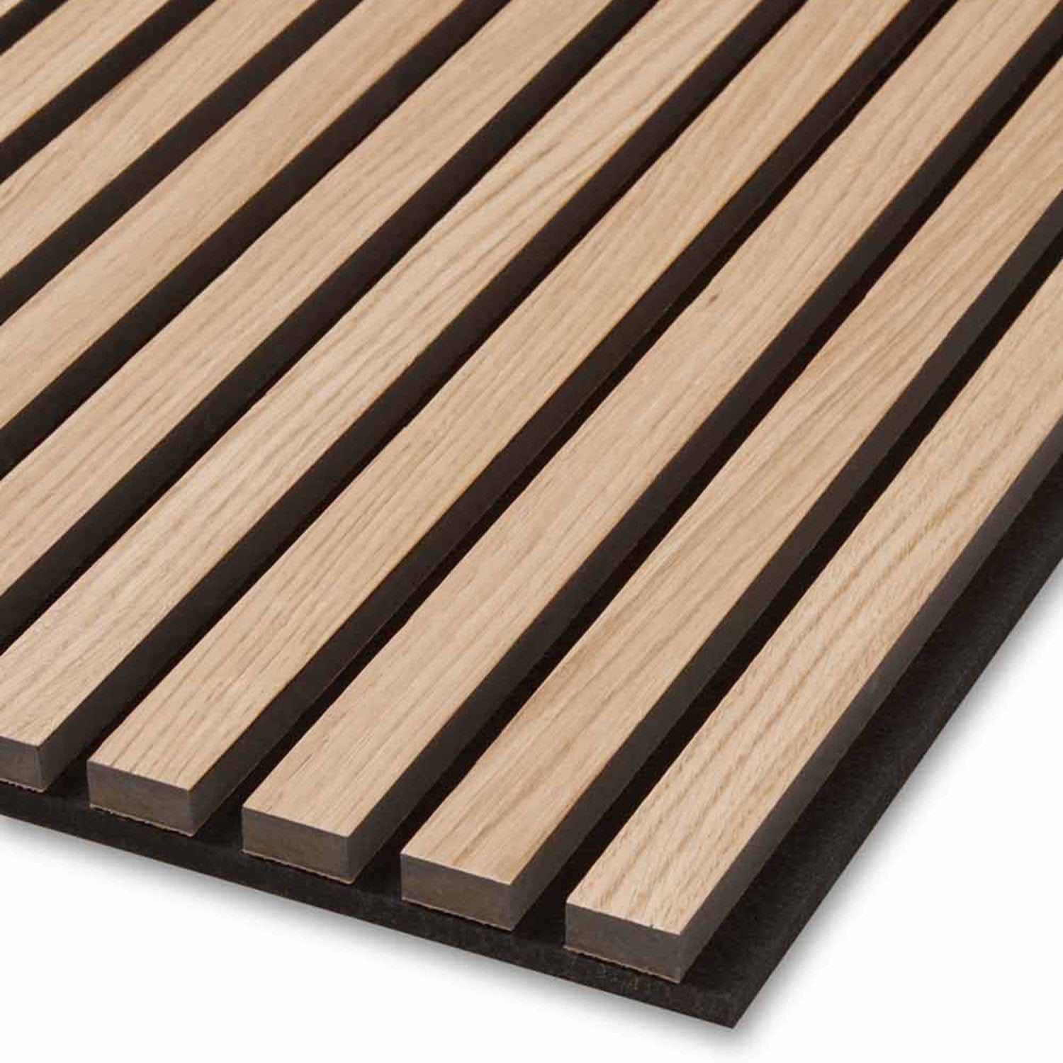SlatWall Natural Oak & Black Acoustic Panel | Naturewall – Naturewall US