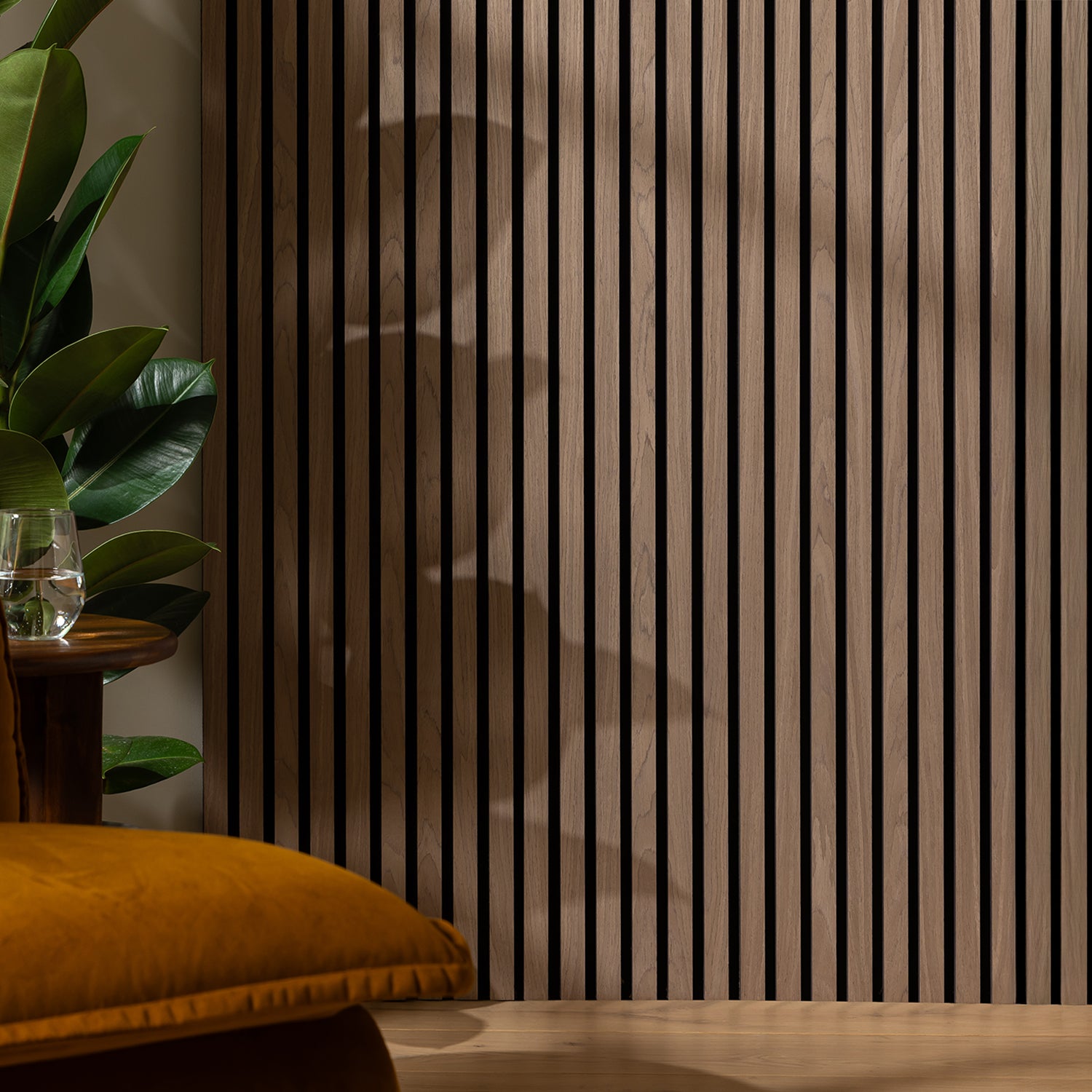 SlatWall Walnut Acoustic Panel
