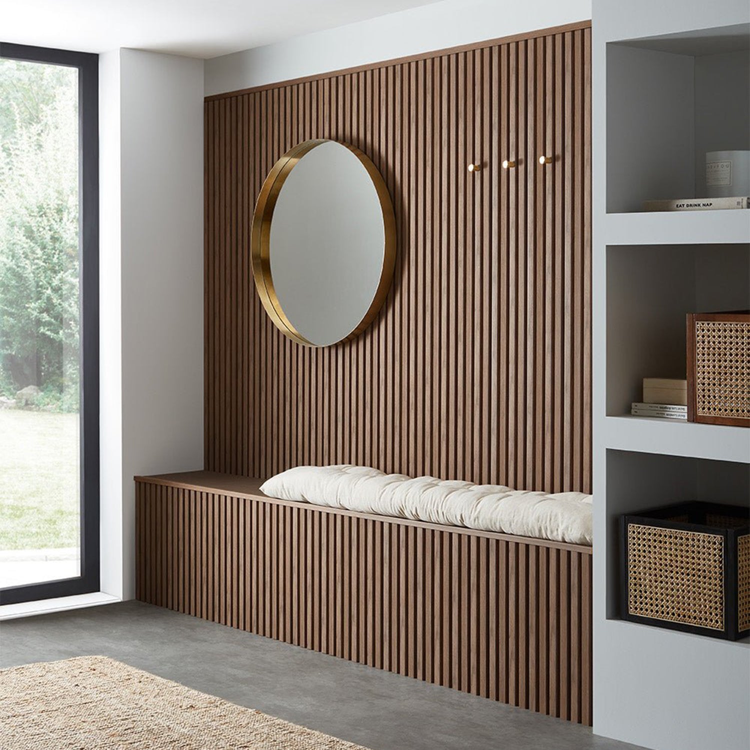 SlatWall Waterproof Walnut